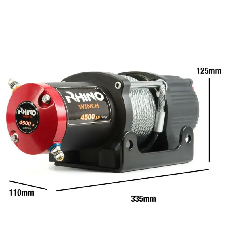 Argano elettrico di consegna ue Ru 12V 4500Lb Set telecomando argano elettrico in acciaio ad alta resistenza per rimorchio Atv resistente