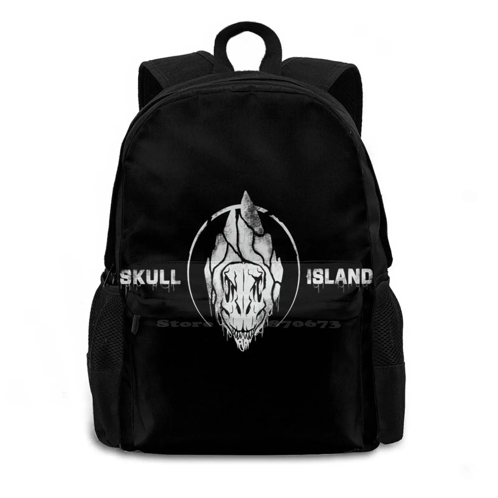 Light Grey Logo With Text-Back Hot Sale Schoolbag Backpack Fashion Bags Light Grey Logo Dinosaurs The Isle