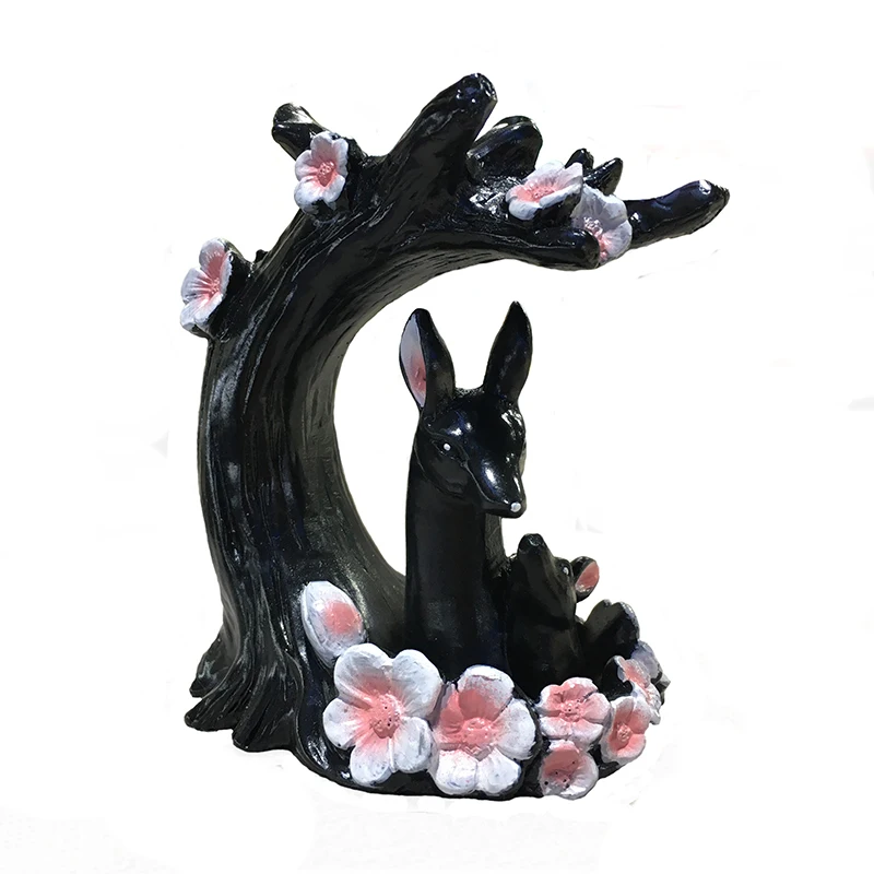 1pc Resin plum  Tree  The base decoration of the deer base ball shows the personality and noble temperament