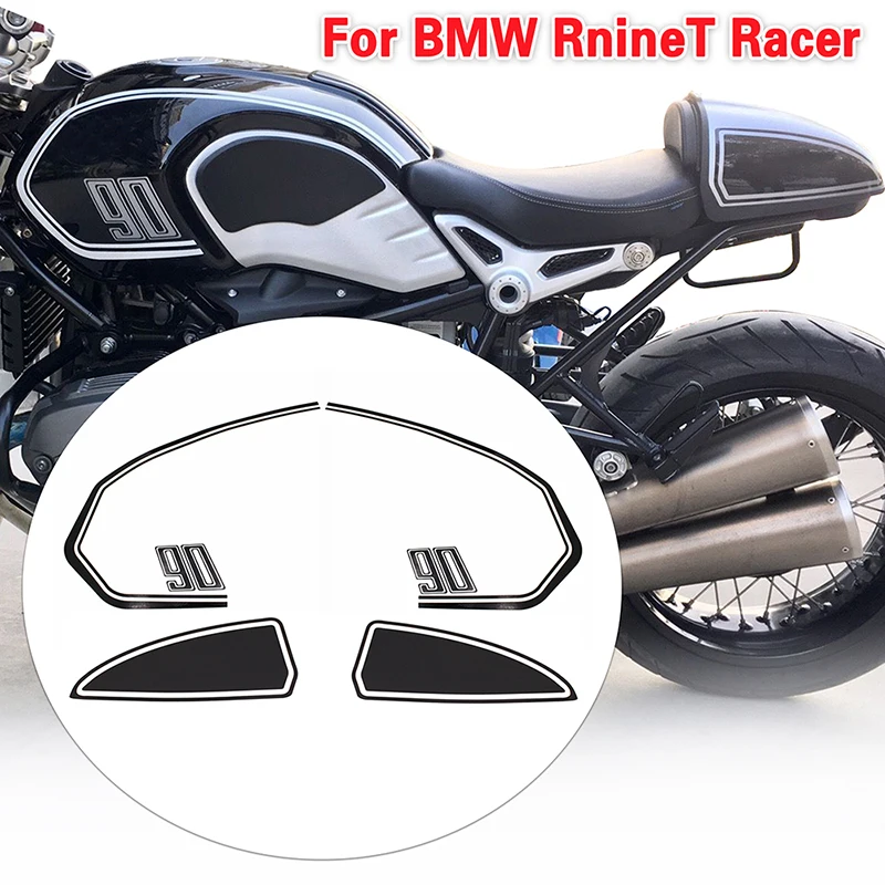 Motorcycle Fuel Tank Side Decor Sticker For BMW RnineT Pure Racer Scrambler Urban 2014-21 Fuel Oil Tank Rear Storage Box Sticker