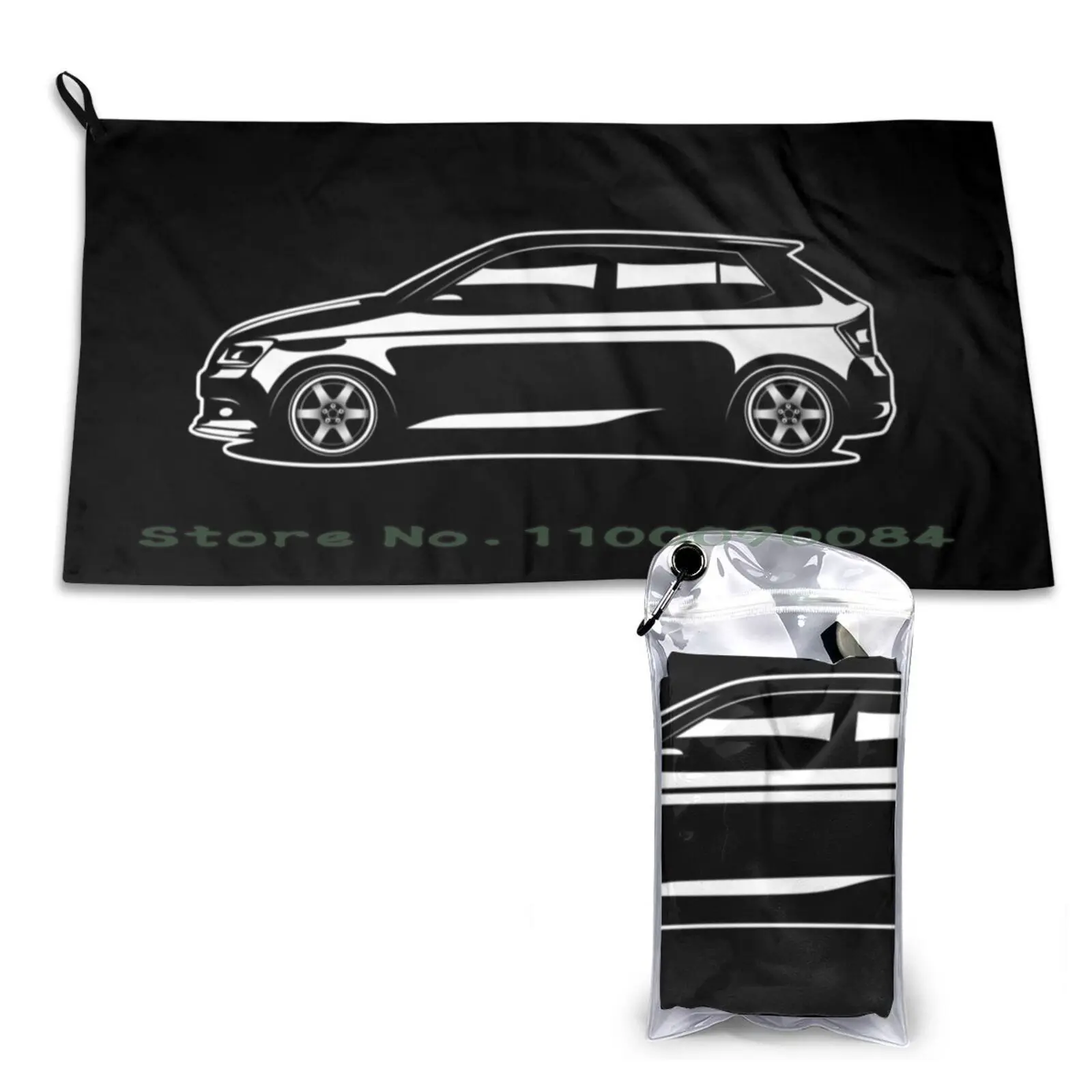 Fabia Side Artwork Quick Dry Towel Gym Sports Bath Portable Skoda Fabia Skoda Motorsport Skoda Fabia R5 Fabia Rs Fabia Vrs