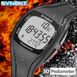 Pedometer Sports Watches SYNOKE 9105 Upgraded Electronic Digital Mens Watches 50M Waterproof LED Clock Male Relogio Masculino