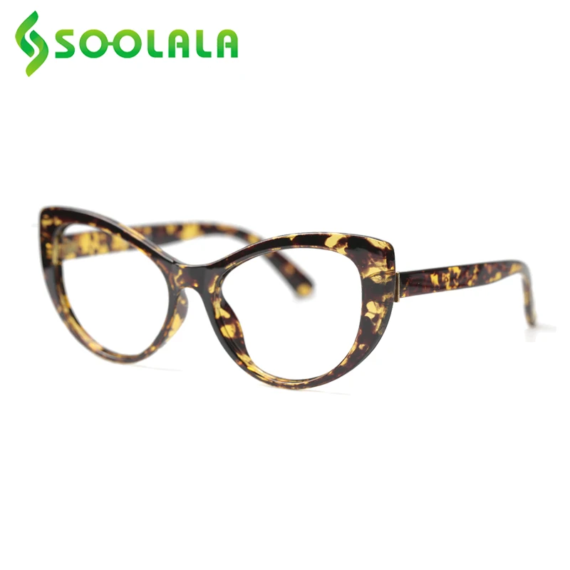 

SOOLALA Cat Eye Reading Glasses Women Men Floral Printed Prescription Reading Glasses +0.5 0.75 1.0 1.25 1.5 to 4.0 Eyeglasses