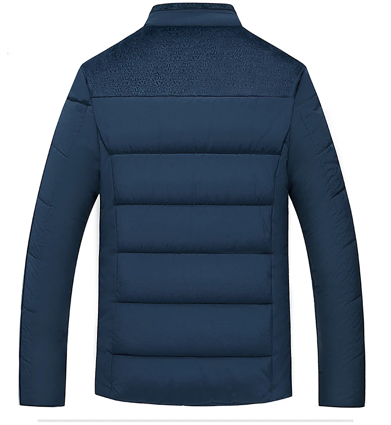 Men's Plush Thickened Parkas Stand Collar Winter Jacket Men's Parker Coat Winter Warm Thick Zipper Coat Padded Overcoat for Men