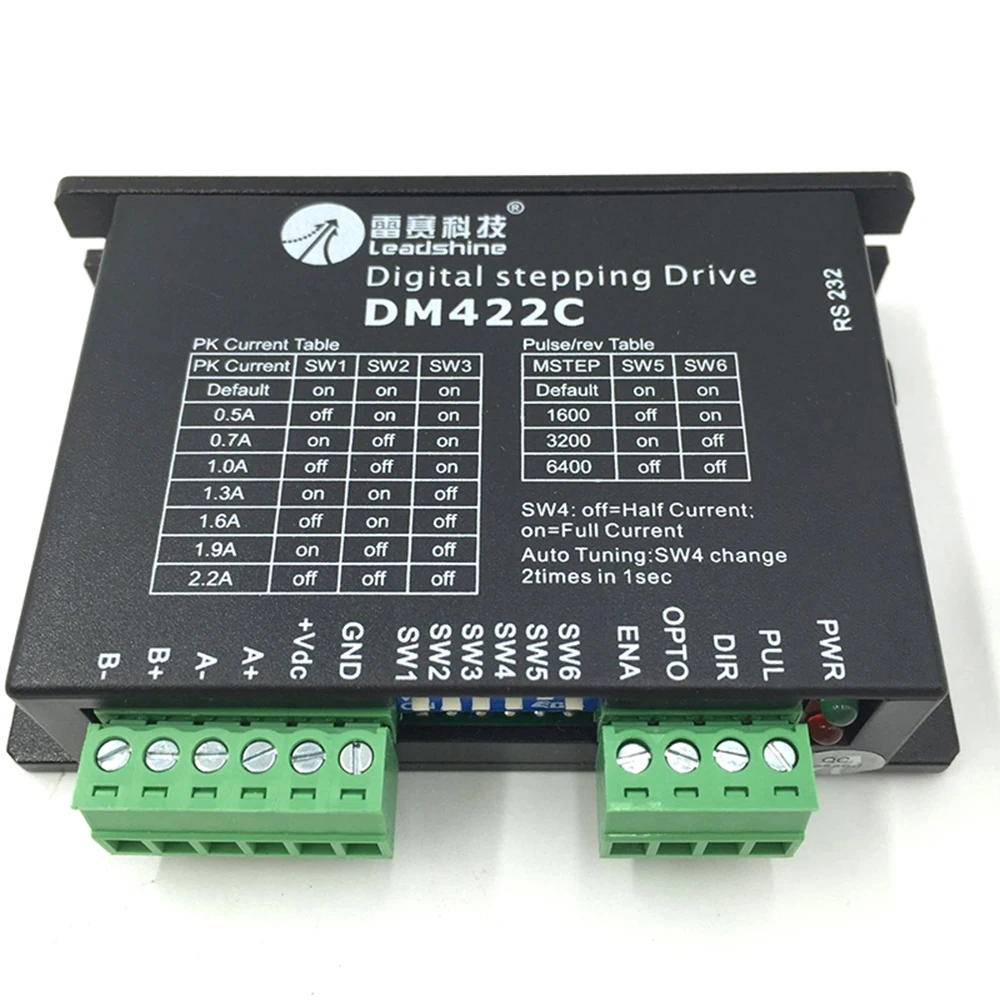 Leadshine DM422C Step Motor Driver two Phase Input Voltage 10-30V DC Current 0.5-3.5A For engraving machine CNC kit