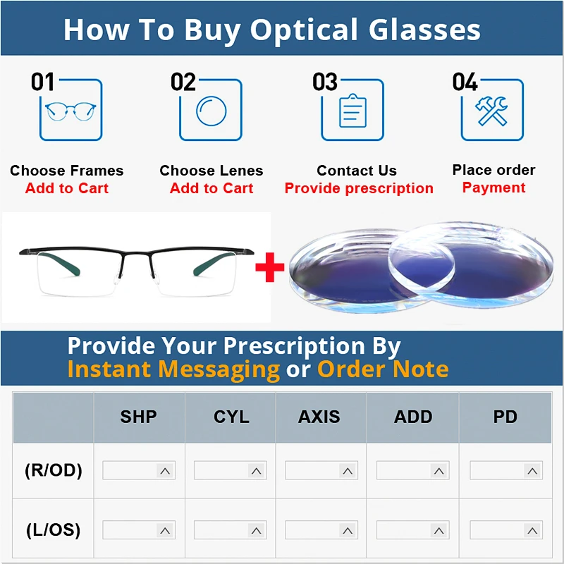 KatKani 1.56/1.61/1.67/1.74 Photochromic Anti-Blue Light Progressive Multifocal Prescription Custom Wide Field of View Lenses