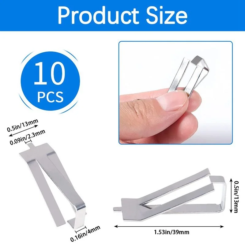 10Pcs Heated Bed Glass Spring Turn Clips for Creality Ender 3/3 Pro/3S, Ender 3 V2, Ender 5/5 Pro, CR-10/10S 3D Printer Parts