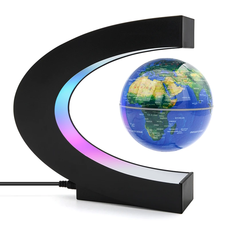 Magnetic Levitation Globe Night Light Floating World Map Ball Lamp Cool Lighting Office Home Decoration Terrestrial Globe  lamp