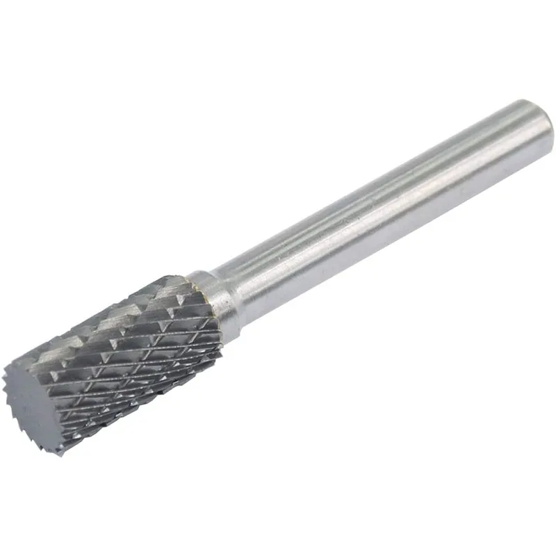 SA-3 Tungsten Carbide Burr Rotary File Cylindrical Shape Double Cut for Die Grinder Drill Bits 1/4'' Inch Diameter of Shank