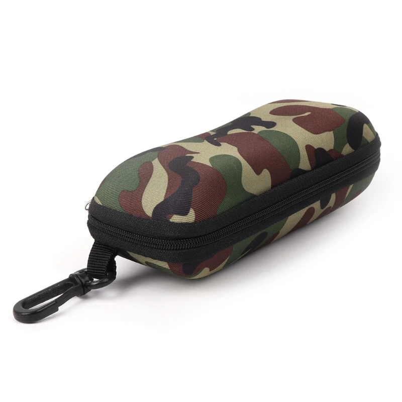Glazen Doos Zonnebril Case Camouflage Opslag Protector Rits Unisex Container