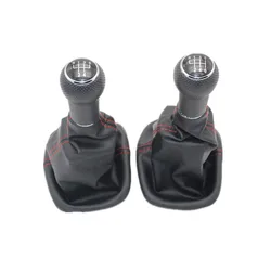 For Seat Toledo 1999 2000 2001 Car Styling 5 Speed 6 Speed 12mm Insert Hole Car Gear Stick Shift Level Knob With Leather Boot