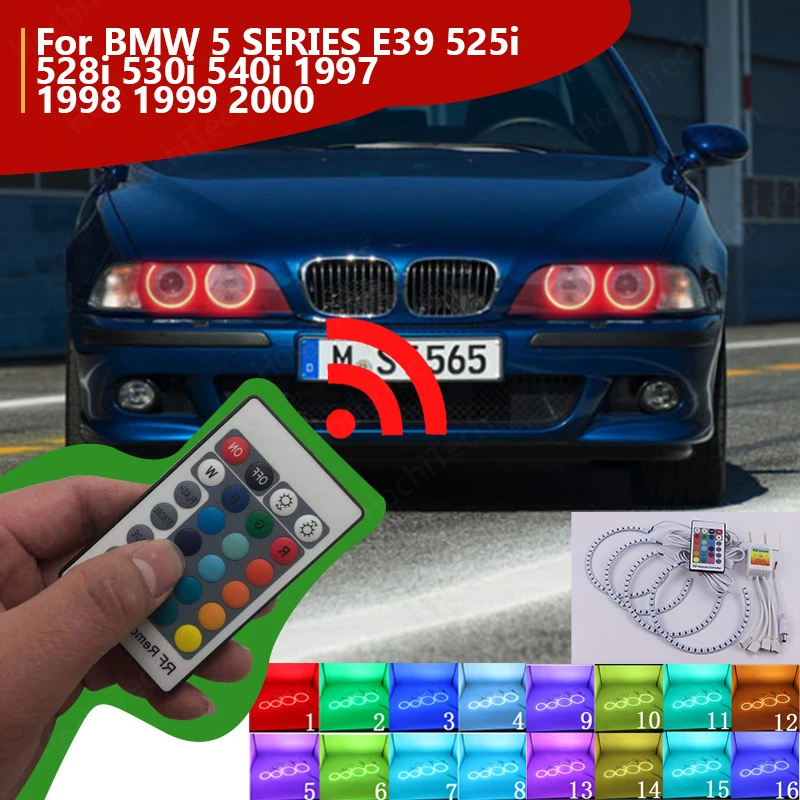 

Angel Eyes Tuning RGB LED Halo DRL Car Lights Accessories Retrofit For BMW 5 SERIES E39 525i 528i 530i 540i 1997 1998 1999 2000