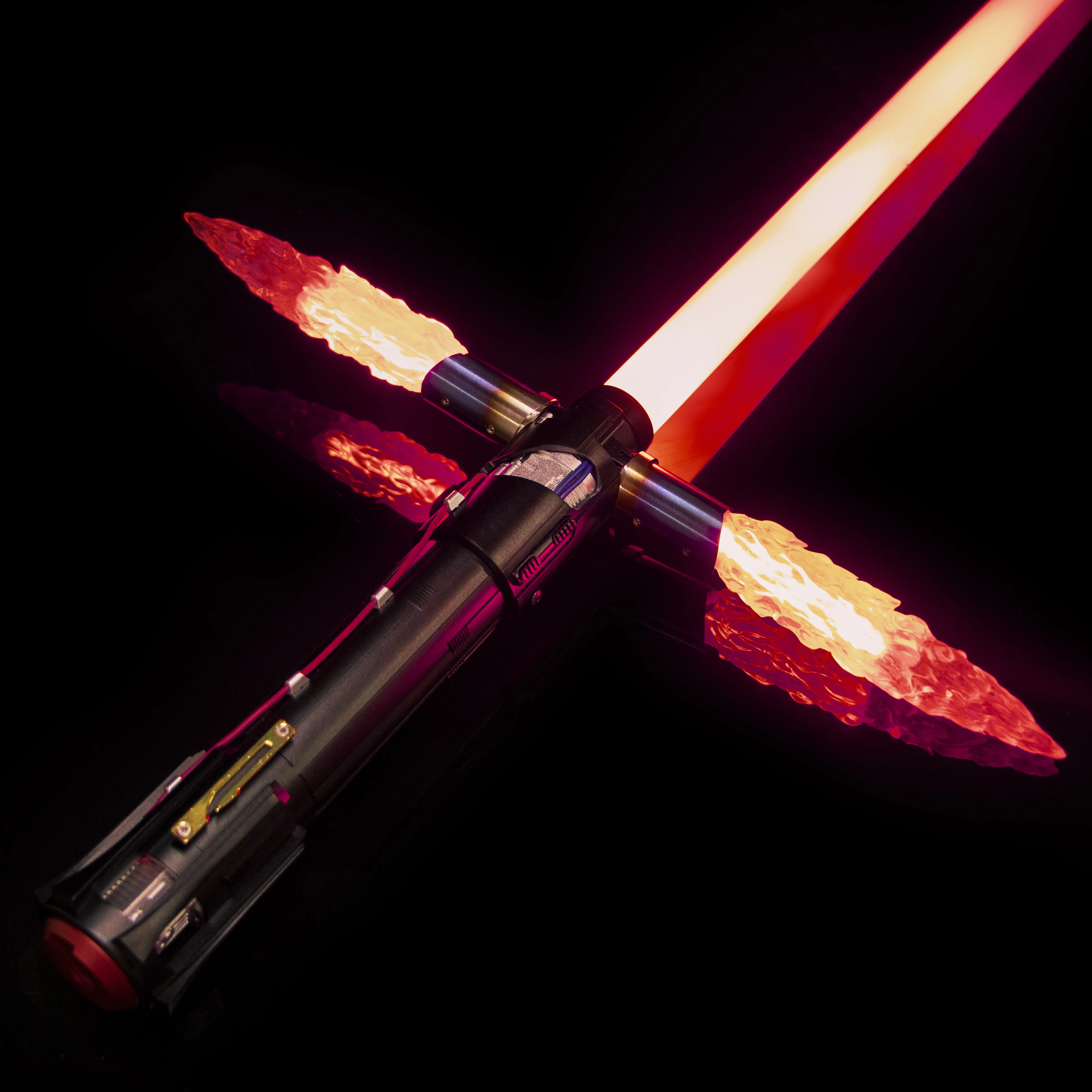 LGT Kylo Ren Lightsaber- Sensitive Smooth Swing Light Sabers with 12 Colors Changing 9 Sound Fonts Heavy Dueling Training