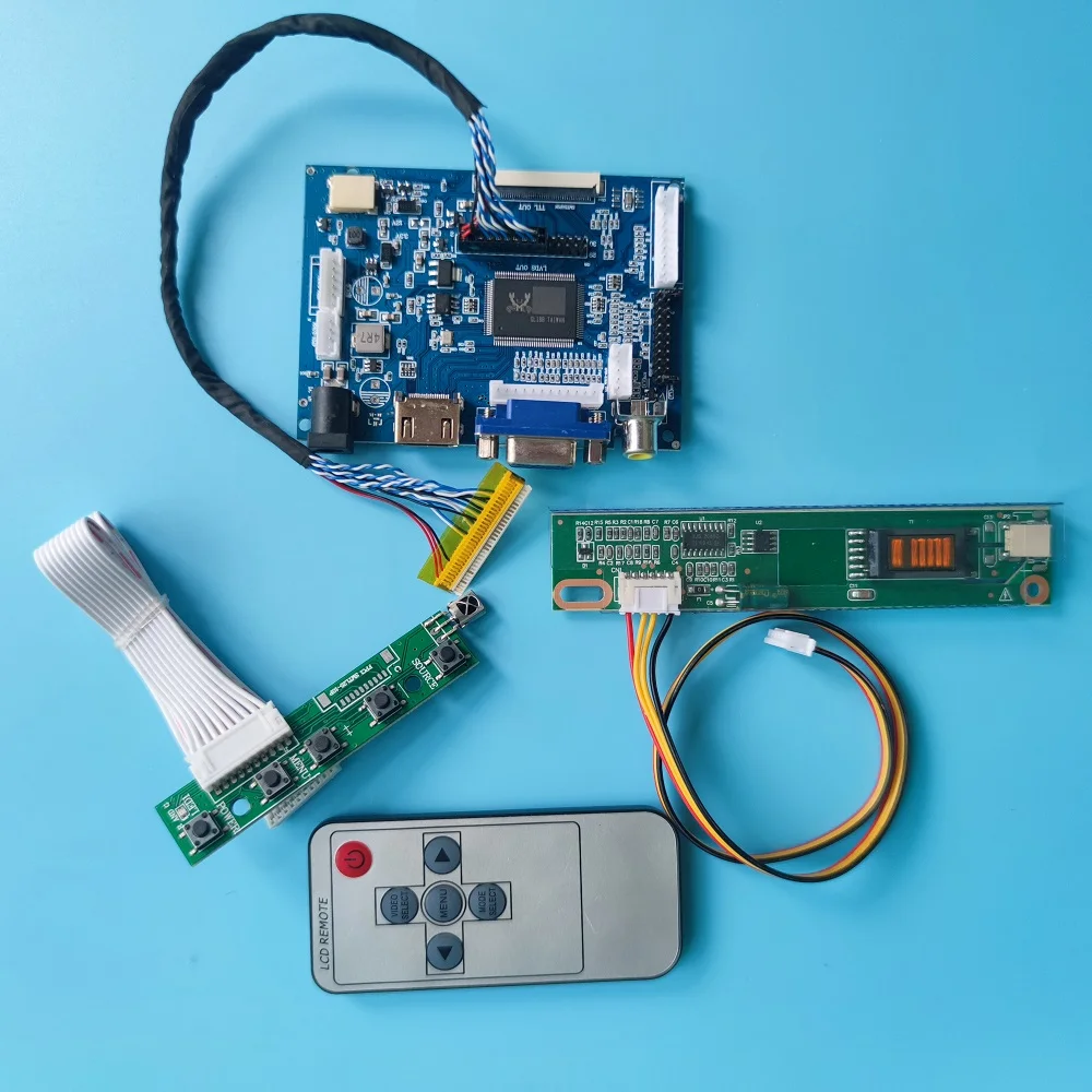 Painel de tela lcd remota 2av para controle, tela de led, g150xge, 15 polegadas, 1024x768 ou 10.1 polegadas, 1024x600, display lcd