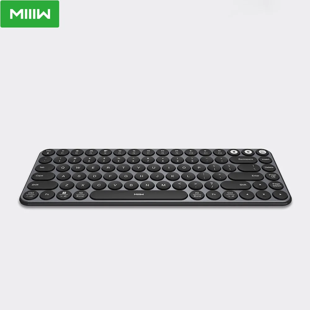 MIIIW Blutooth Dual-Mode Mini Keyboard 85 Keys 2.4GHz Metal Keyboard Multi System Wireless For Office Computer Laptop Tablet Key