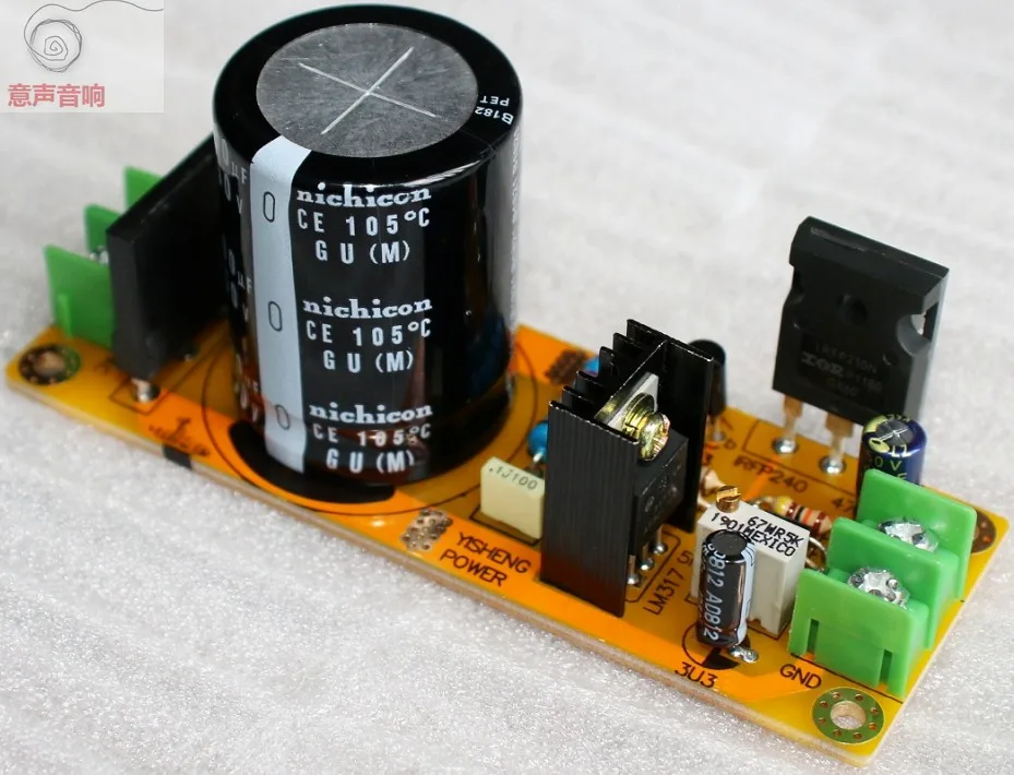 LM317 + полевой стабилизатор напряжения высокой мощности, линейная плата питания DC1.25V-37V