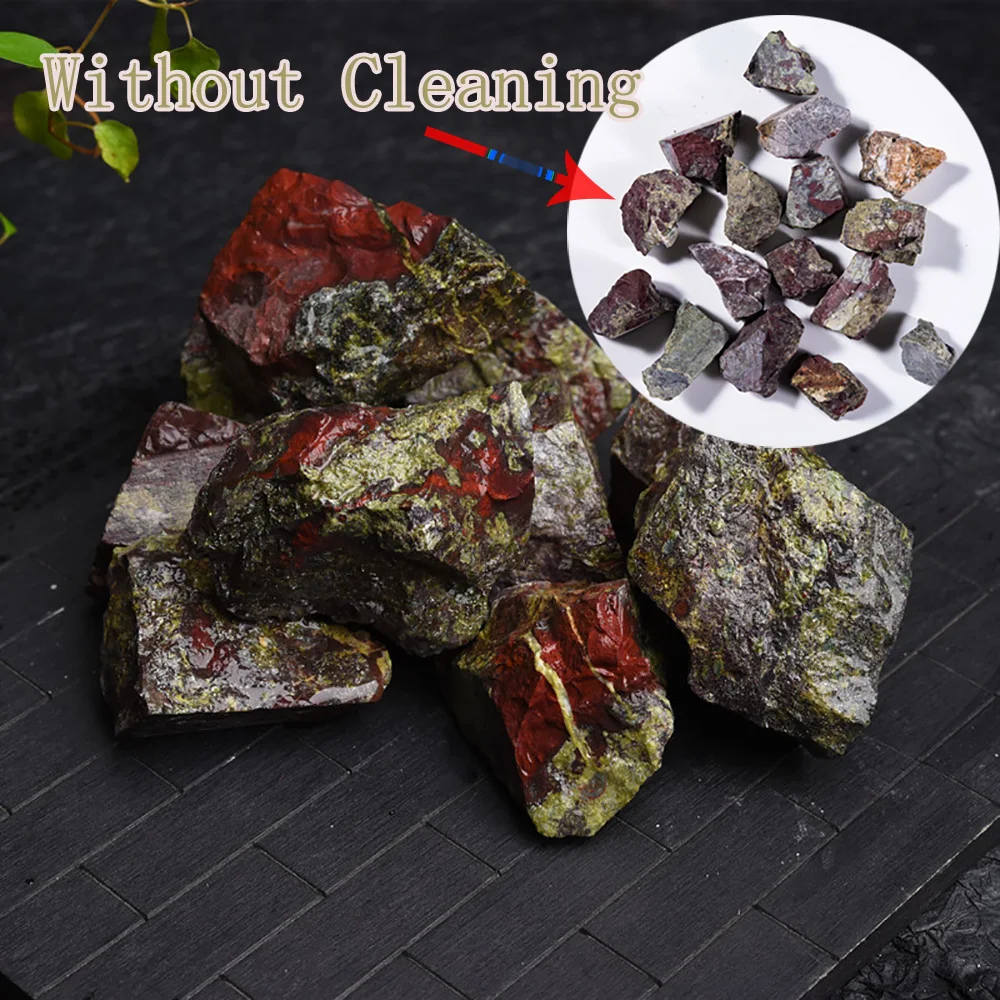 Natural Dragon Bloodstone Raw Rough Mineral Specimens Energy Stone Healing Reiki Home Decoration