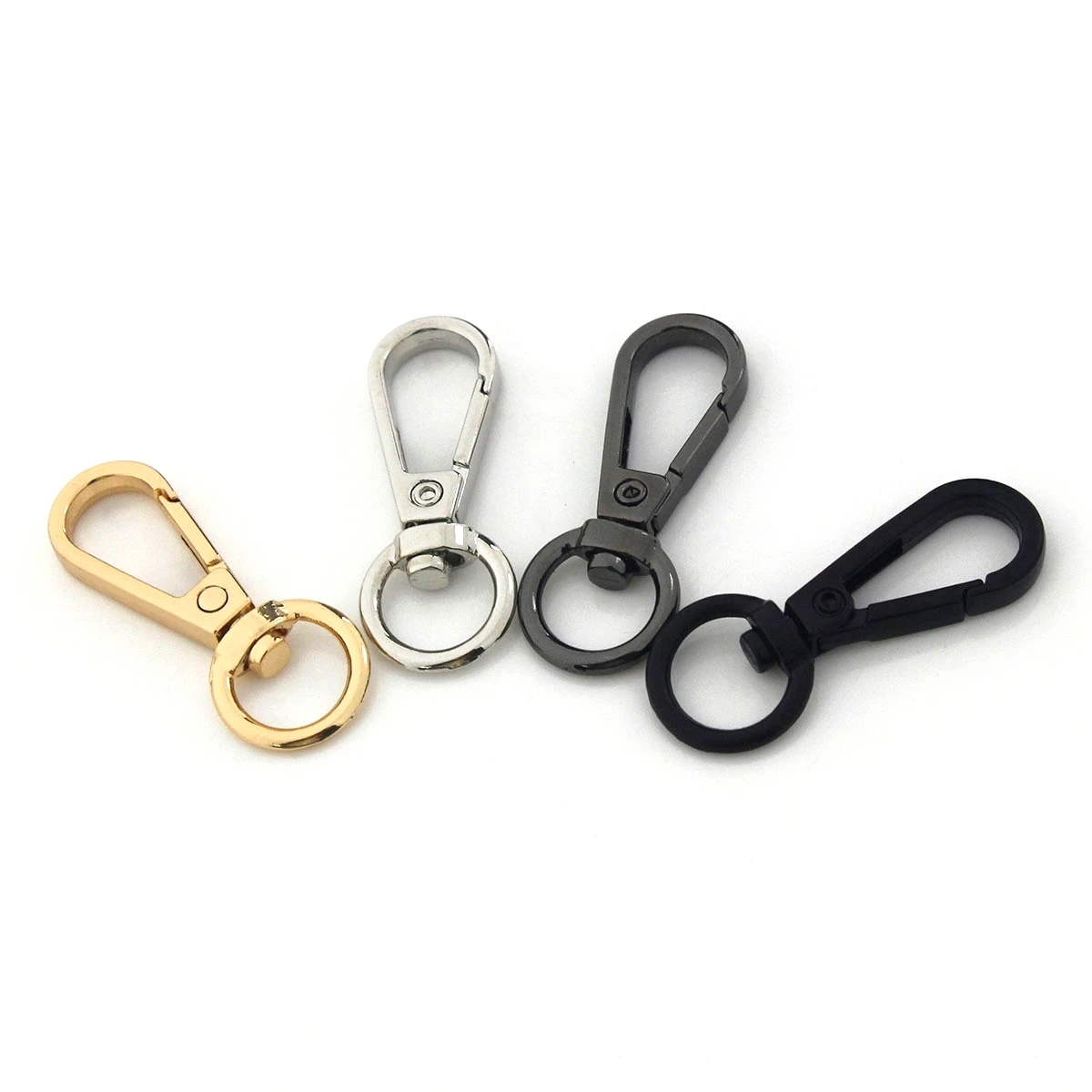 1pcs Metal Swivel O-ring Eye Snap Hook Trigger Clasps Clips for DIY Leather Craft Bag Strap Belt Webbing Keychain 42mm