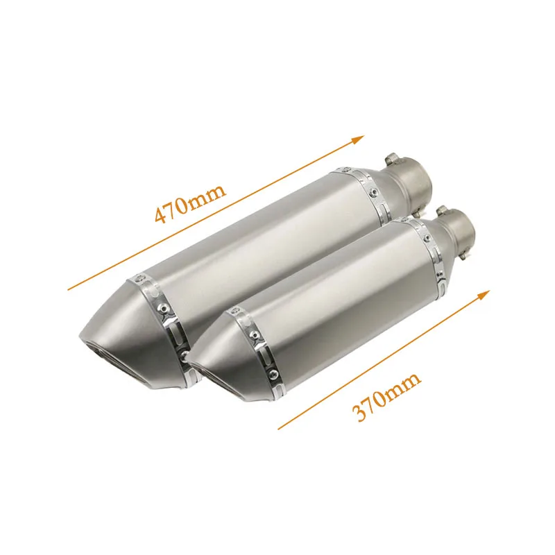 DUPANQ 370mm 470mm stainless Motorcycle Exhaust Pipe Muffler For Yamaha Suzuki Ducati Kawasaki Honda Kymco Scooter Nmax Tmax