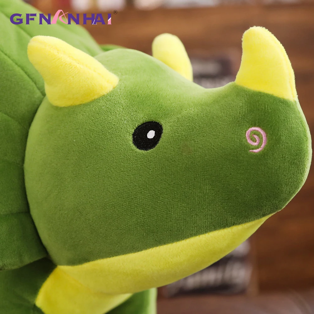1pc 40-100CM simpatici triceratopo giocattoli di peluche animali creativi bambole di dinosauro farciti cuscino realistico bambini ragazzi regali di compleanno