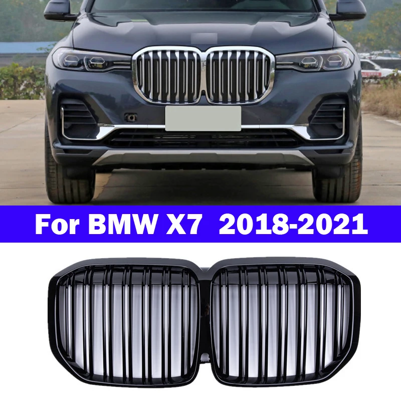 

Автостайлинг, центральный гриль для BMW X7 G07 X7M 2018-2021, передний бампер из АБС-пластика, автомобильный вертикальный бампер, средний гриль