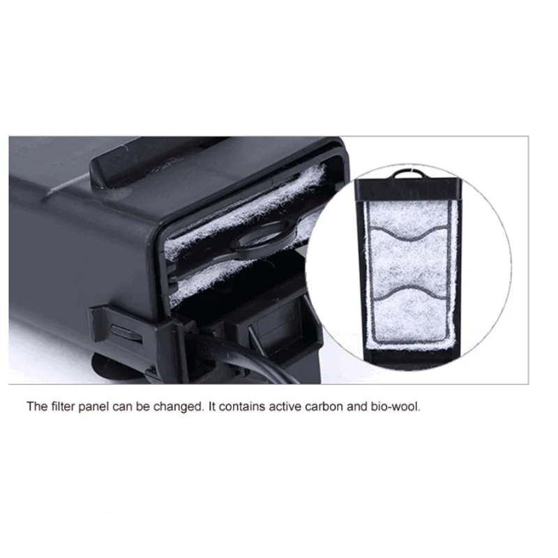 Resun CX-100 CX-200 Fountain Style Aquarium Turtle Lizard Fish Tank Low Water Internal Filter
