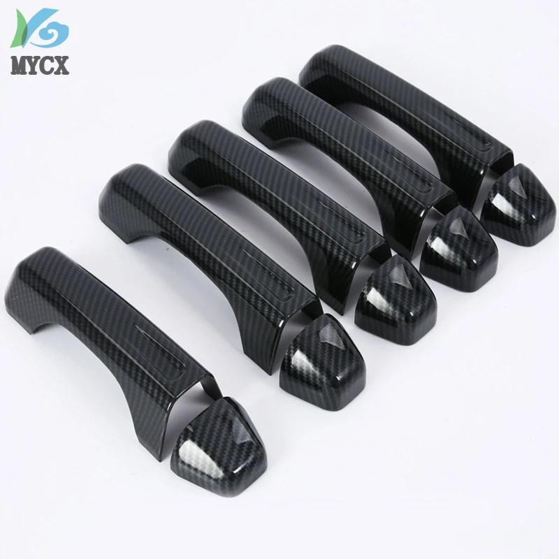 

Fit For Jeep Wrangler JL 2018-2019 Car ABS 10pcs Carbon Fiber Style Door Handle Trim Cover