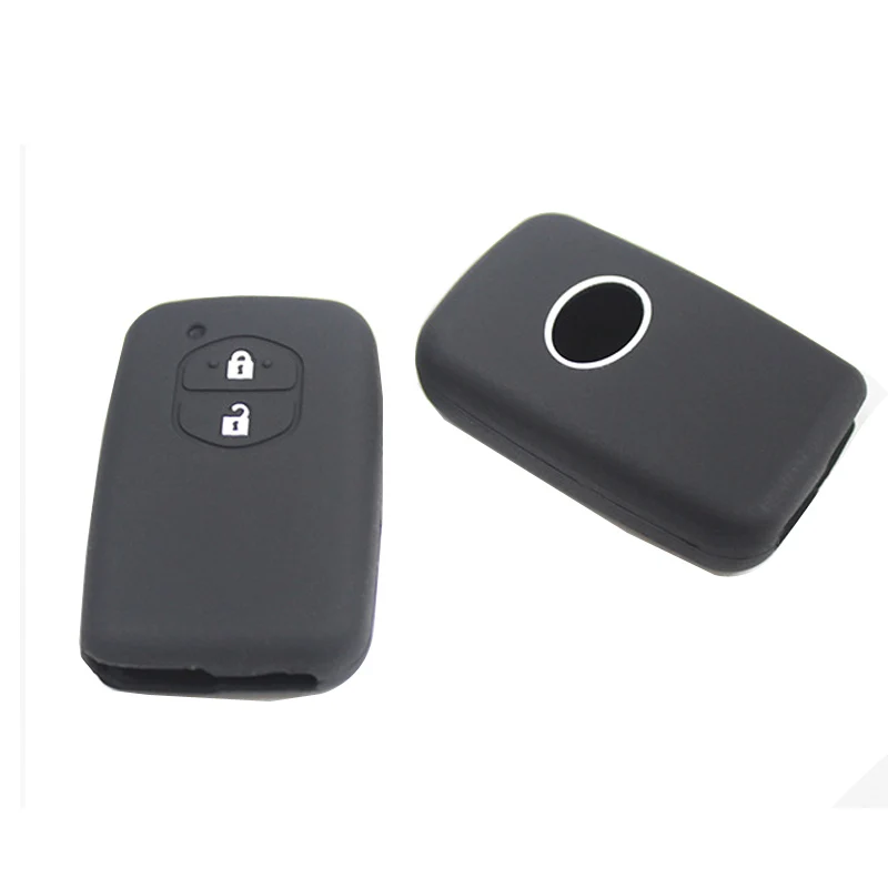 Silicone Car Key Case For Toyota Aqua RAV4 Land Cruiser Camry Prado Corolla Prius Cover Keyless Remote Fob 2 Button 2013 2014