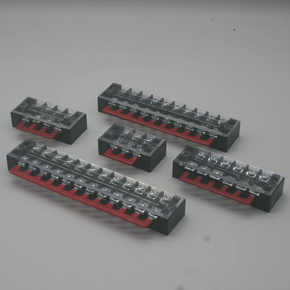 Screw terminal block strip 600V 25A tb-2503 tb-2504  tb-2506  tb-250 8 tb-2510 tb-2512 with 1pcs short connector