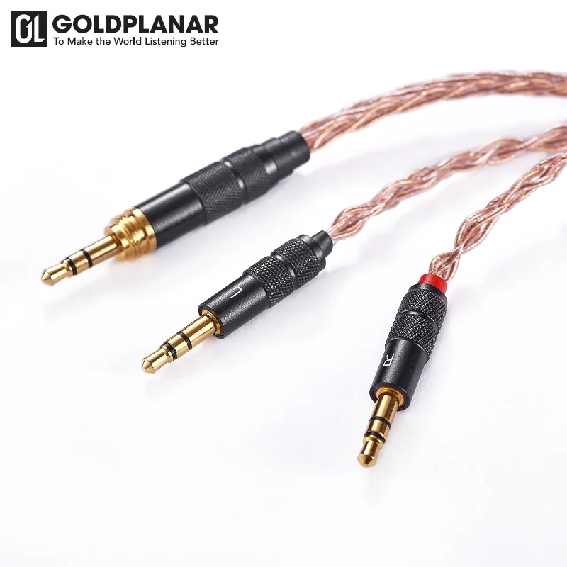 Gold plane GOLDPLANAR 6N single crystal copper 8 shares 3.5/4.4/XLR to dual 3.5mm headphone upgrade cable