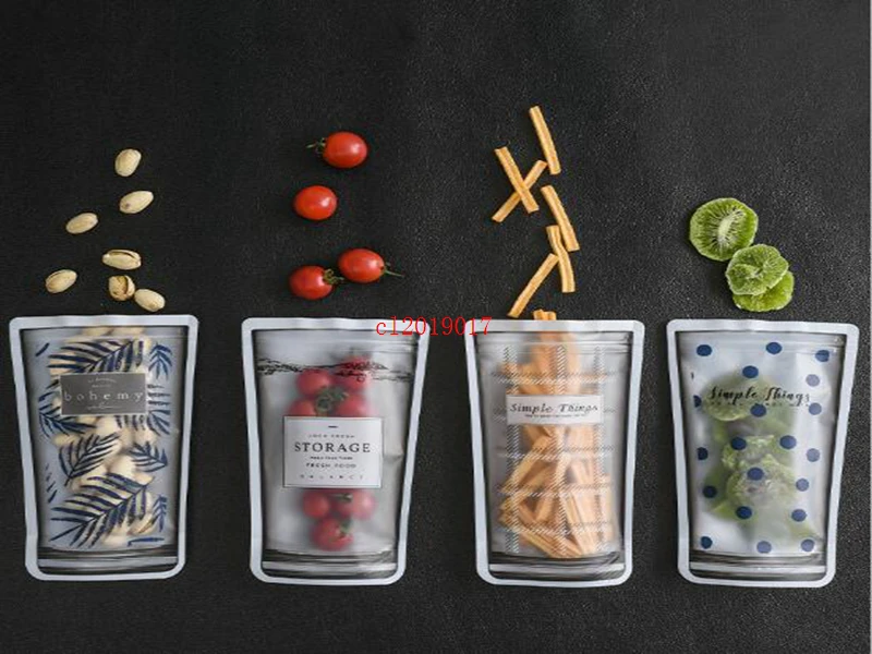 

New style storage bottle shape sealed self sealed bag baking food snacks tea packaging bag dried fruit biscuit storage and prese