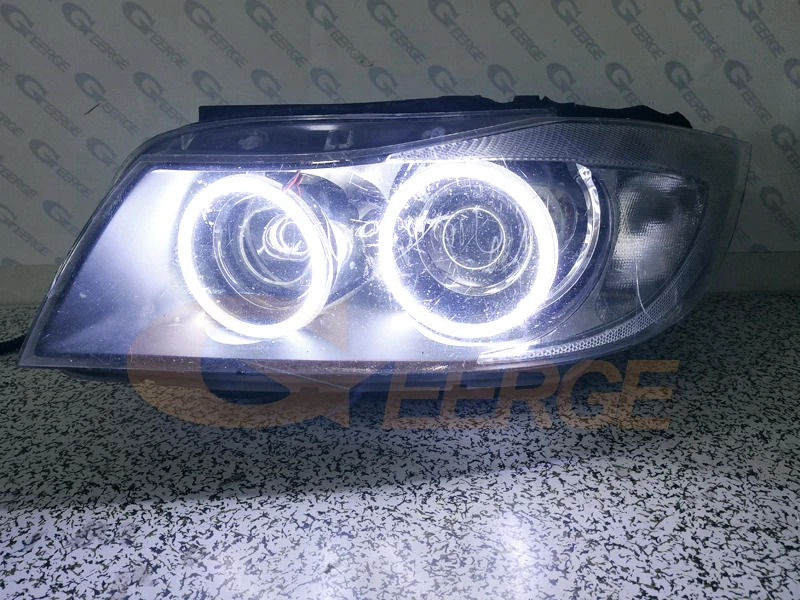 Kit yeux d'ange LED COB ultra lumineux, anneaux Halo, lumière du jour, excellent, BMW Série 3, E90, E91, Pre LCI 2005, 2006, 2007, 2008