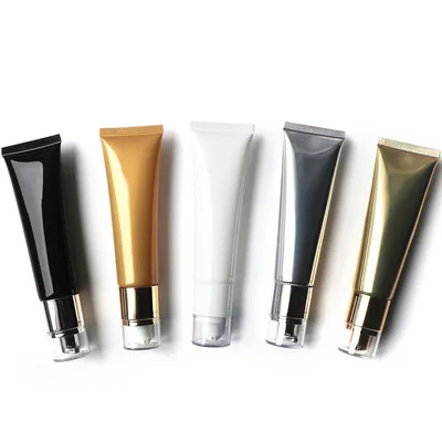 

50ml vacuum cosmetic hose 50g liquid foundation BB isolation press dispensing empty bottle