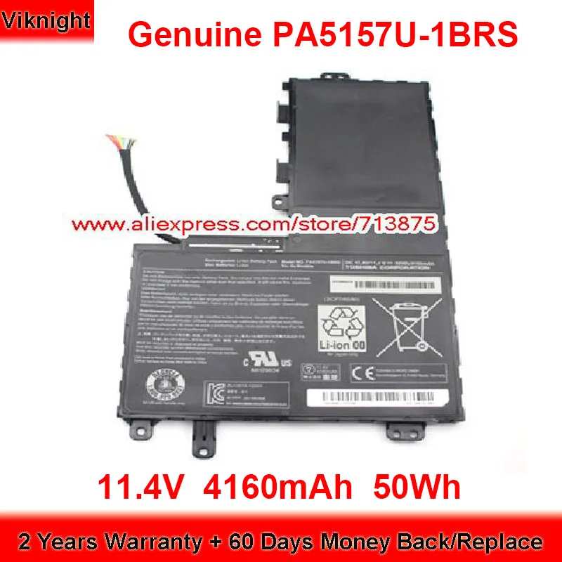 

Genuine PA5157U-1BRS Battery P000577250 for Toshiba Satellite E55T-A5320 E45t-AST2N01 M40-AT01S1 M50D-A-11P 11.4V 4160mAh 50Wh