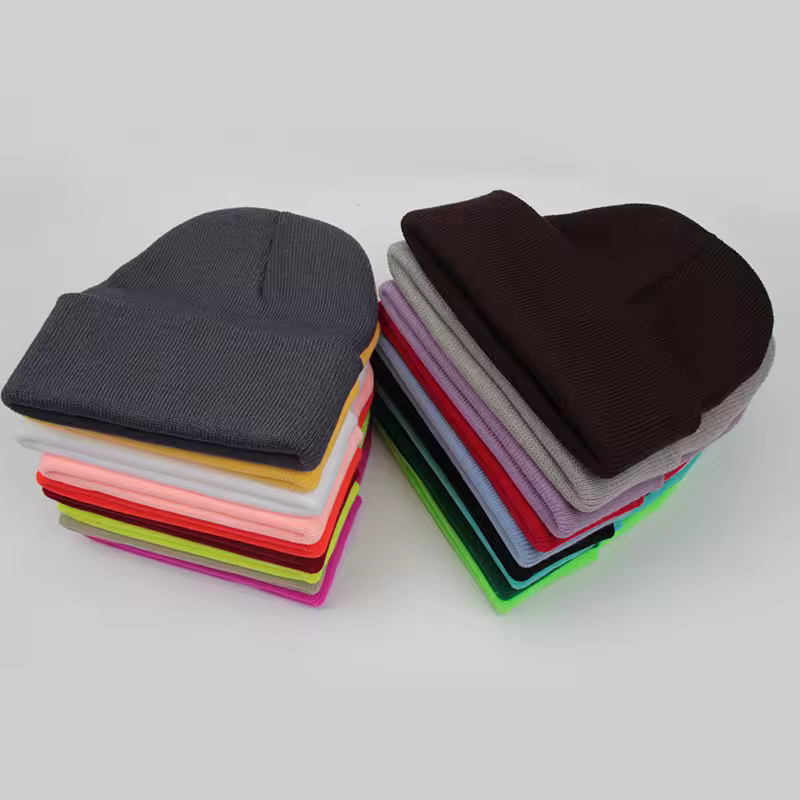 Solid Unisex Beanie Autumn Winter Wool Blends Soft Warm Knitted Cap Men Women SkullCap Hats Gorro Ski Caps 24 Colors Beanies - Image 2