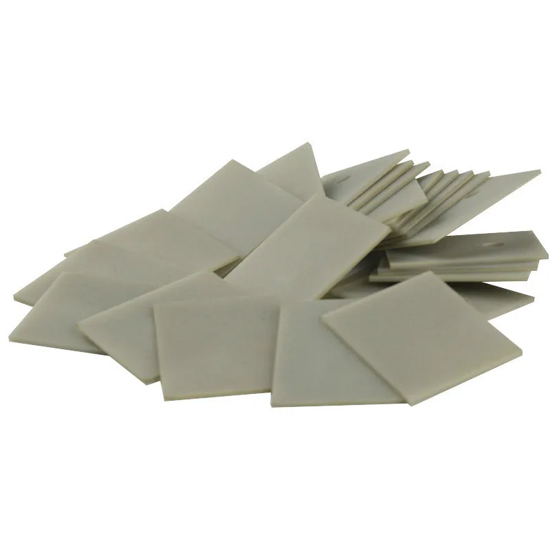 10pcs Aluminium Nitride Ceramic Substrate Thermal Conductive Insulating Ceramic TO-220/247/264/3P/3 Aluminium Nitride