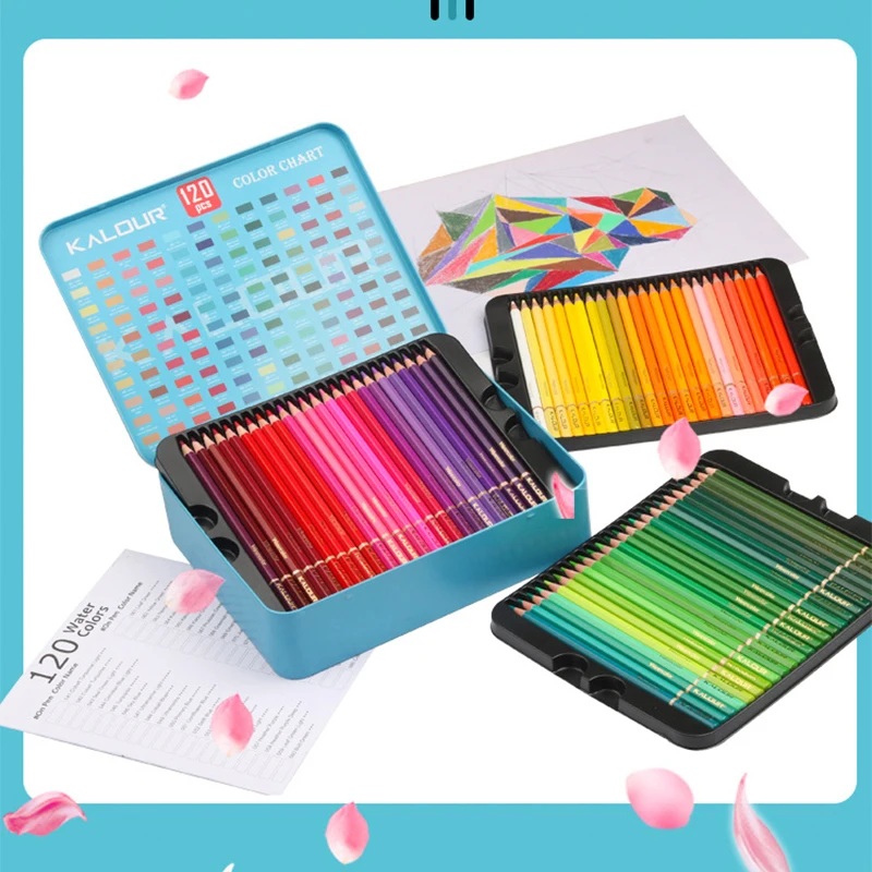 professional-120pcs-watercolor-pencil-drawing-set-water-soluble-colored-pencil-unique-vibrant-color-pencil-artists-beginner-kids
