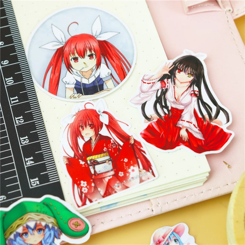 Stiker 23 buah Jepang lucu Anime gadis Tim tangan akun stiker kulkas koper Skateboard ponsel stiker Diy