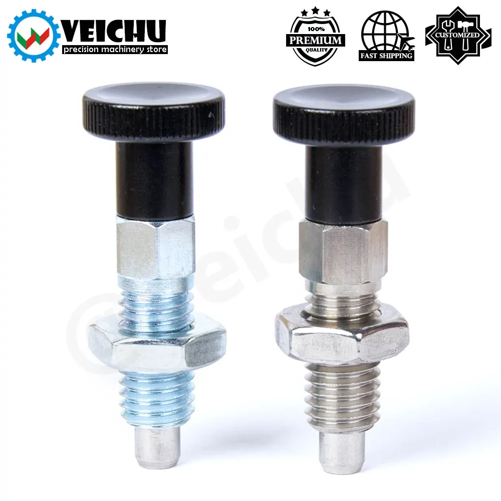 VCN217 Return-Type Index Bolts Aluminum Knob Plungers Simple Structure Indexing Plungers With Lock-Nut