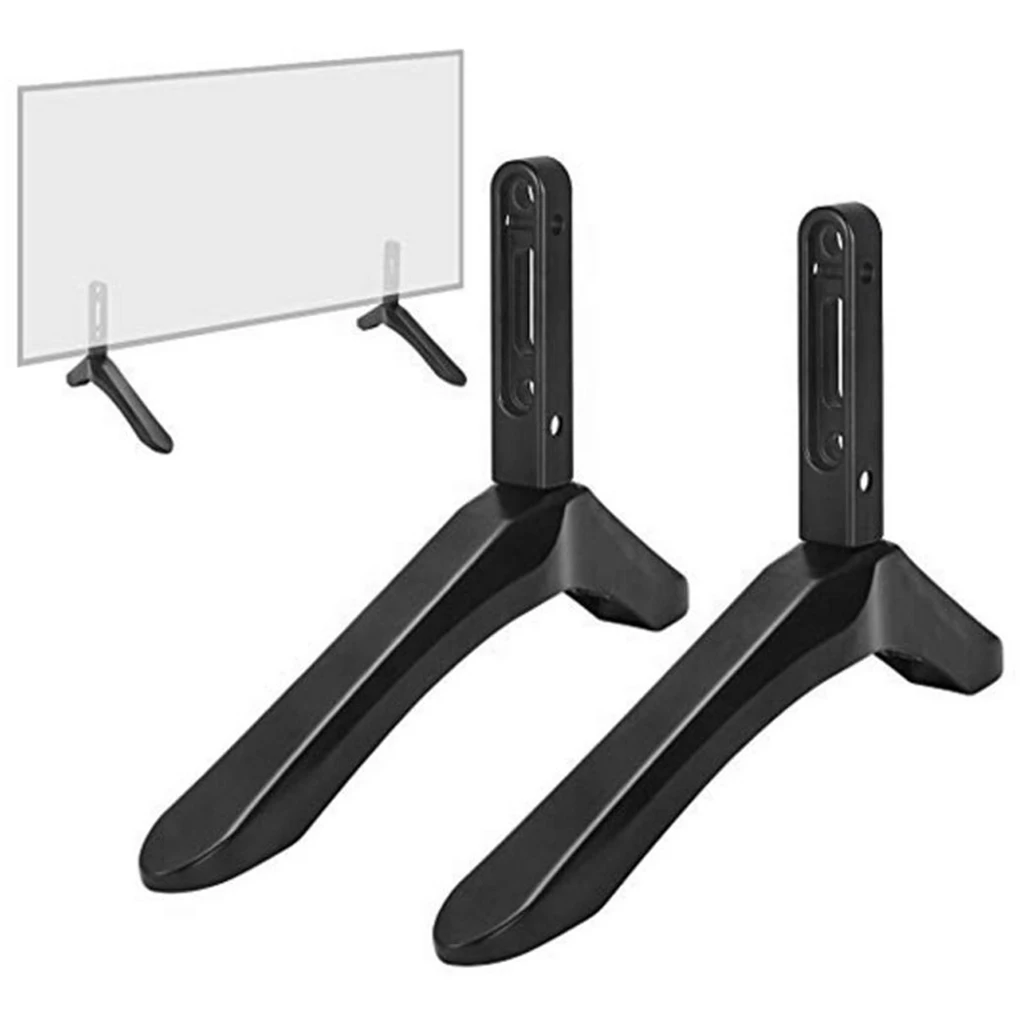House Metal TV Bases LCD Pedestal Wear-resistant Stand Load-bearing Riser TV Legs Universal No-drill Stand for 32-65 inch TVs