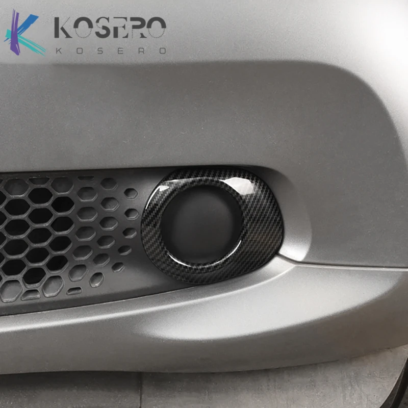 1 زوج الجبهة مصبغة الجبهة الضباب مصباح غطاء الزخرفية لمرسيدس سمارت فورتو 453 ، أجزاء السيارة الخارجية تجديد الملحقات