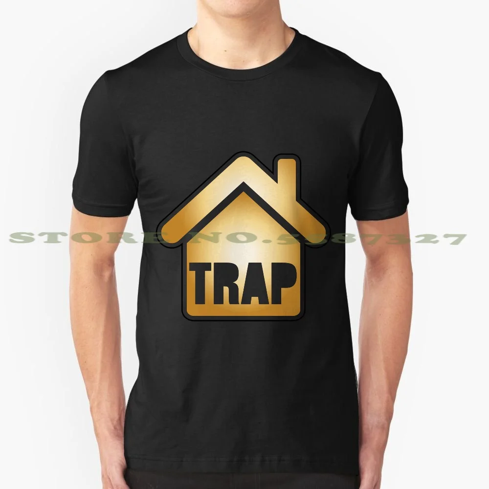 Trap House Gold 100% Cotton T-Shirt Trap House Traphouse Trap Music Gold Golden Ghetto Hood Hip Hop Lifestyle Rap Music Home