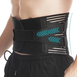 Lower Back Brace Breathable Waist Lumbar Support Belt with 6 Stays for Back Pain Relief Sciatica Herniated Disc Scoliosis Unisex