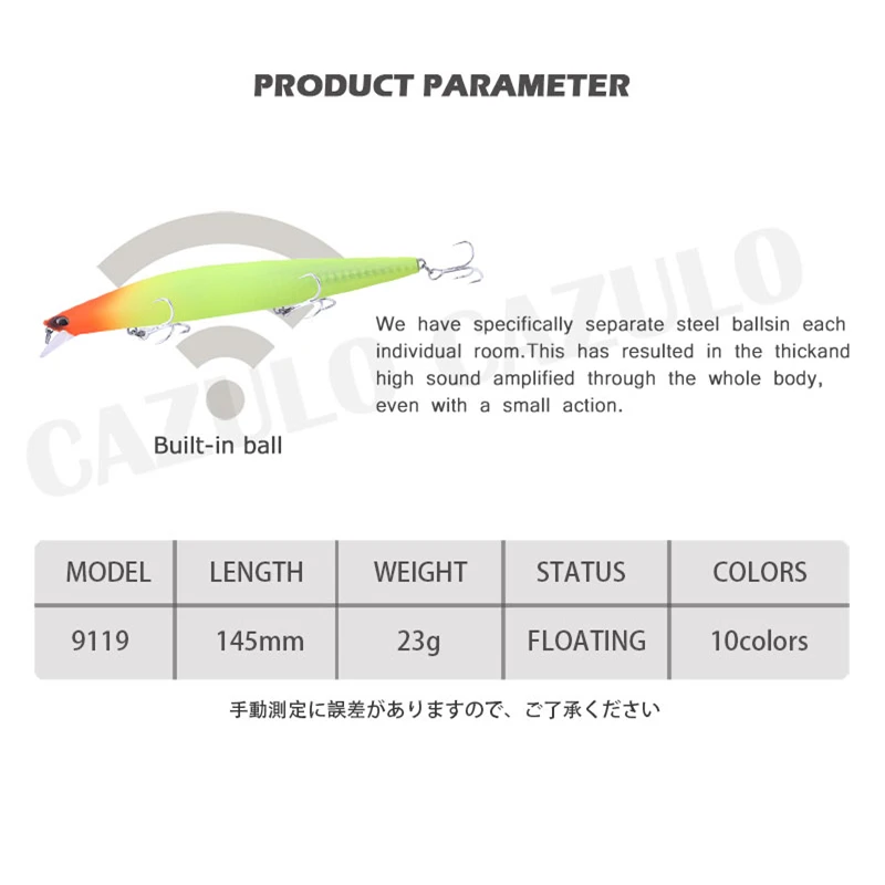 Minnow Fishing Lure Floating Weights 23g 14.5cm Isca Artificial Accesorios De Pesca Topwater Articulos Wobblers Pike Fish Leurre