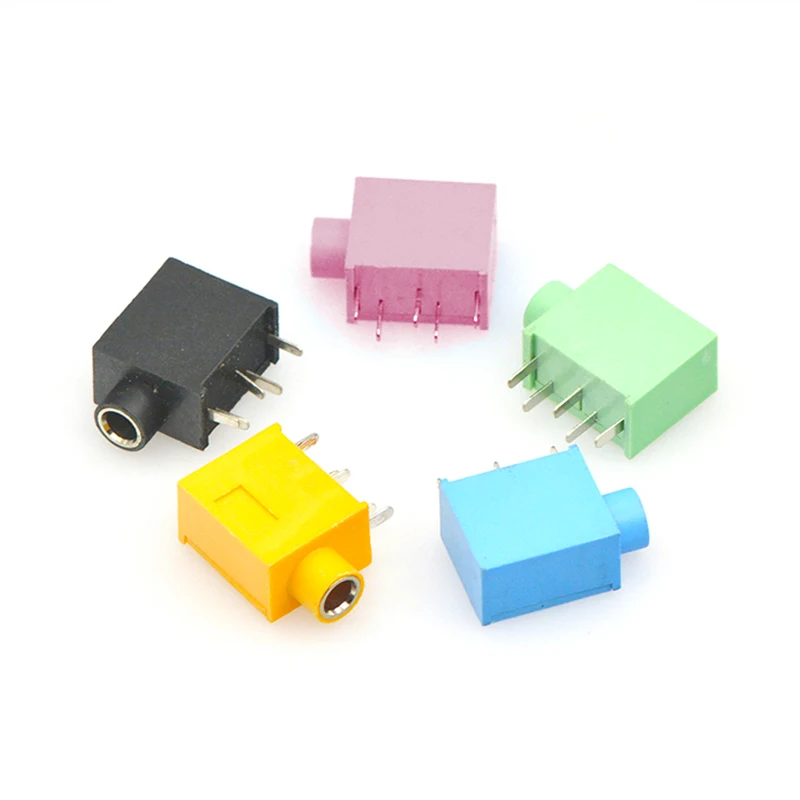 10PCS/LOT Headphone Jack PJ-325 3.5MM Stereo Female Socket 3.5 Audio Earphone Connector PJ-325 Audio Jack Socket Multicolor