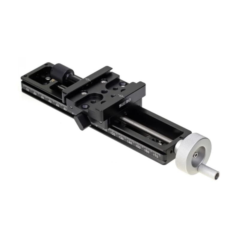 

Aluminum Alloy Micrometer Macro Photographic Platform Macro Focusing Rail Slider Precision Slide 0.01MM