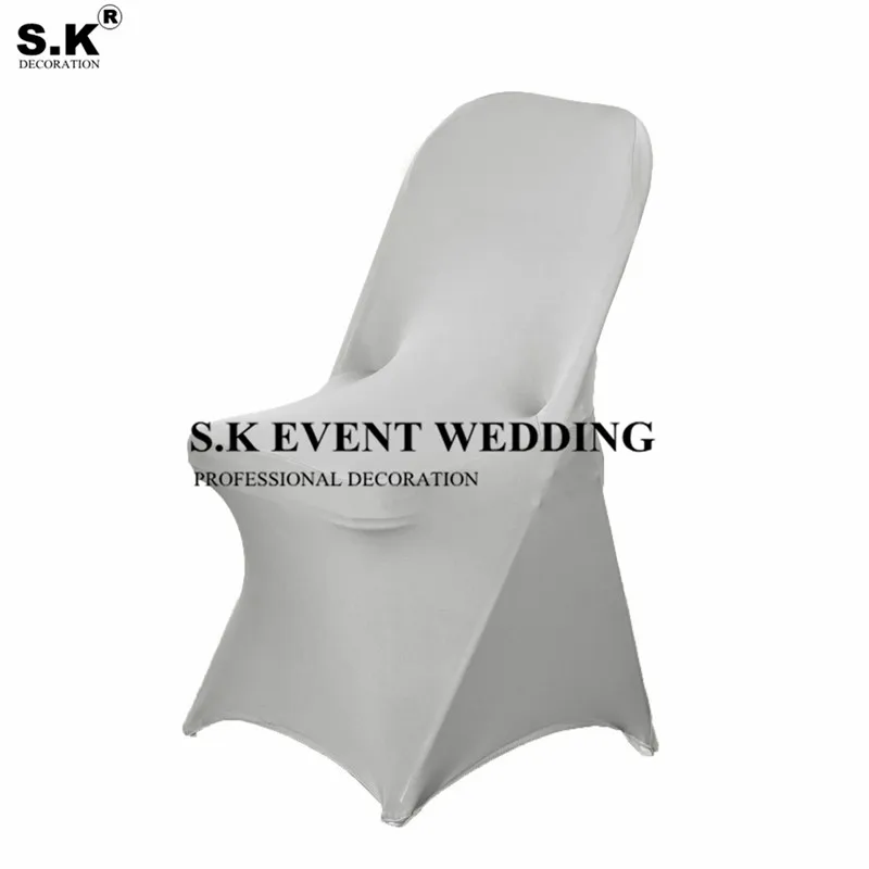 2pcs MOQ Lycra Stretch Spandex Folding Chair Cover For Banquet Wedding Decoration