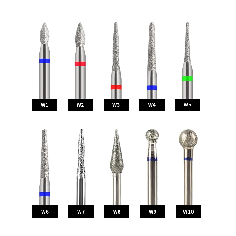 Grinding Bits Accesories For Gel Nail Polish Manicure Grinding Head Best Diamond Burrs UV Nails Art Tool Shank Carving Polishing