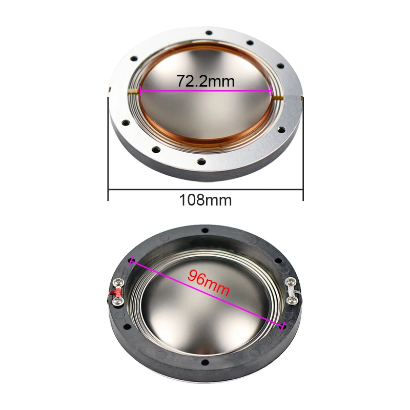 GHXAMP 72.2mm Speaker Treble Voice Coil Speaker Titanium Diaphragm Round Copper Wire Frame 72 core (72.5 core) Accessories 1PC