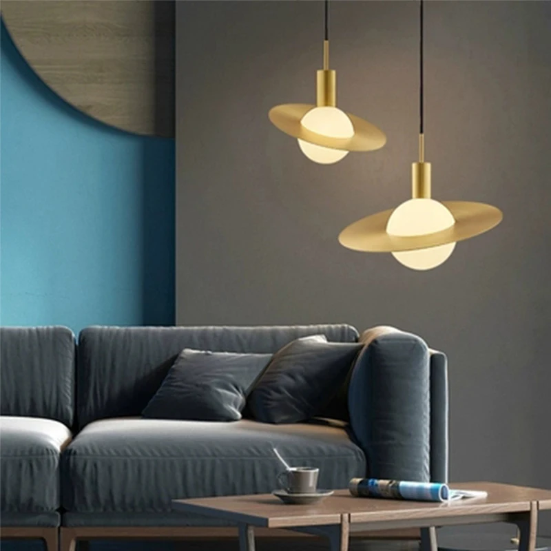 

Retro Pendant lights Dinning/Bed Room Metal Vintage Pendant Lighting LED bulbs Hanging Light Gold Lampshade Loft Pendant light